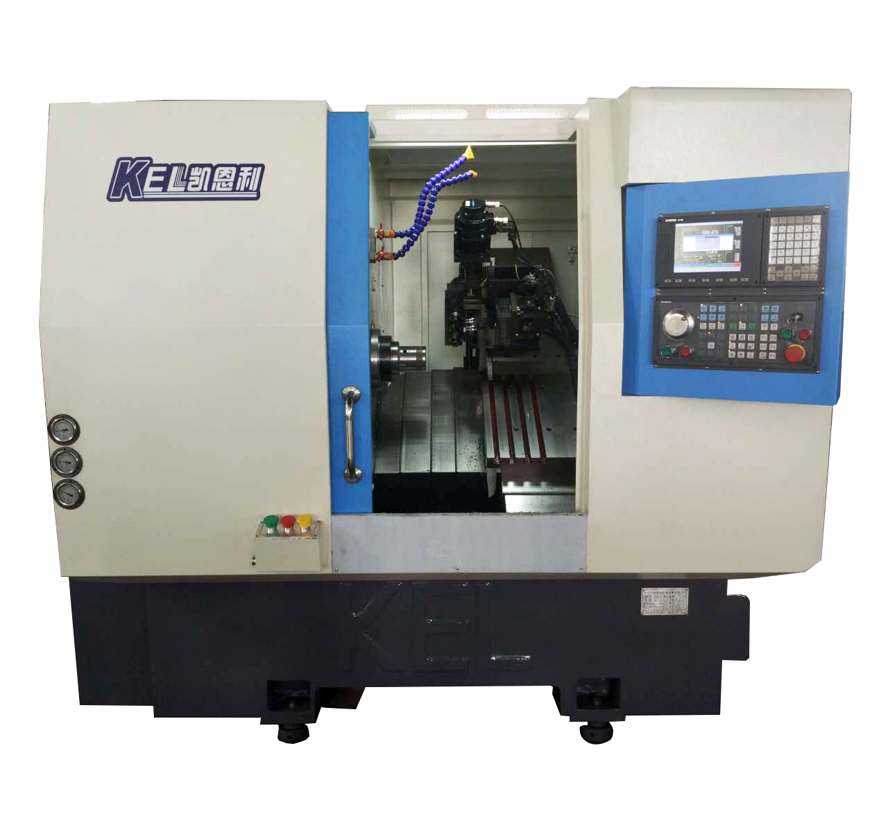 46 刀塔 帶動力頭 帶Y軸 車銑復(fù)合機（ 45度斜床身 線軌機）CK6146D-Y